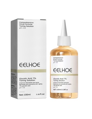 Eelhoe Glycolic Acid 7% Exfoliating Toner - Acne Care, Dark Spot & Post-Acne Mark Skin Renewal