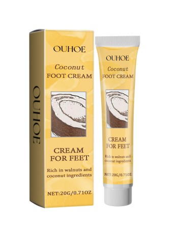 Ouhoe Coconut Foot Cream, Natural Coconut Foot Cream Moisturizes And Restores Dry And Cracked Skin