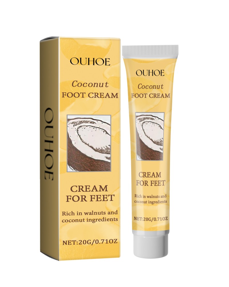 Ouhoe Coconut Foot Cream, Natural Coconut Foot Cream Moisturizes And Restores Dry And Cracked Skin