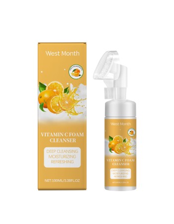 West Month Vitamin C Foaming Facial Cleanser for Gentle Cleansing and Hydration