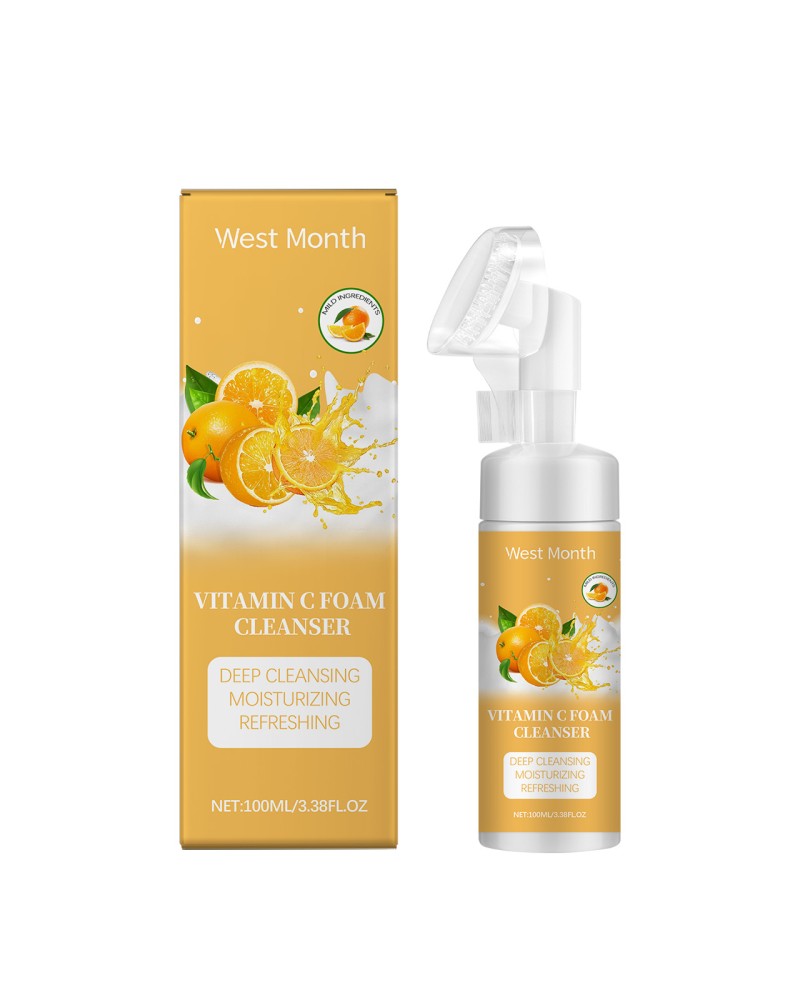 West Month Vitamin C Foaming Facial Cleanser for Gentle Cleansing and Hydration
