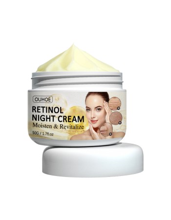 Ouhoe Retinol Night Cream - Hydrating Anti-Aging Face Cream for Fine Lines, Dark Circles & Firmer-Looking Skin